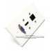 Placa Tapa VGA + HDMI 1.4 + Jack RJ45 Cat6 ponchable ABS